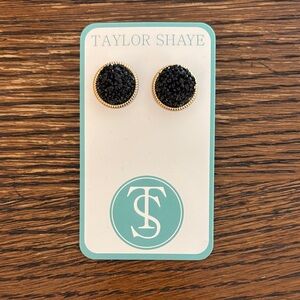 Taylor Shaye Black Stud Earrings